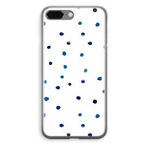 Blauwe stippen: iPhone 8 Plus Transparant Hoesje