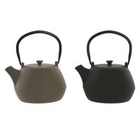 Theepot Home ESPRIT Zwart Beige Roestvrij staal Ijzer 1,2 L (2 Stuks)