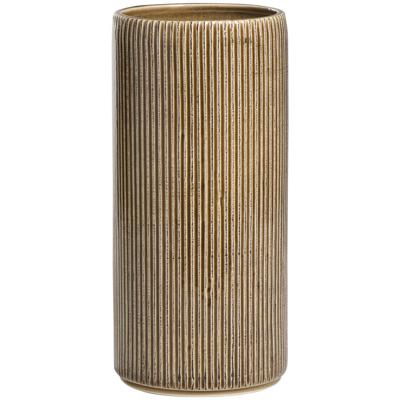 Leen Bakker - Vaas Olivia- - 26x Ø12 Cm - Keramiek - Bruin
