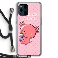 Love You A Lotl: Oppo Find X3 Transparant Hoesje met koord