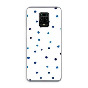 Blauwe stippen: Xiaomi Redmi Note 9 Pro Transparant Hoesje