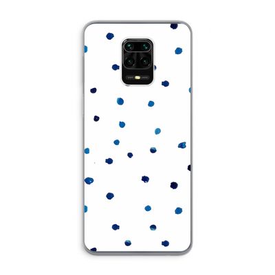 Blauwe stippen: Xiaomi Redmi Note 9 Pro Transparant Hoesje