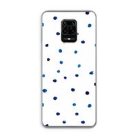 Blauwe stippen: Xiaomi Redmi Note 9 Pro Transparant Hoesje