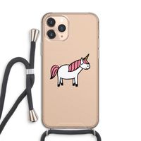 Eenhoorn: iPhone 11 Pro Transparant Hoesje met koord