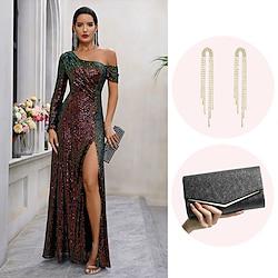 Retro vintage Roaring jaren '20 Jaren 1920 Cosplay kostuum Outfits Baljurk Maxi The Great Gatsby Dames Pailletten Kwastje Sprankelende glitter Kerstmis Halloween Feest / Uitgaan Kleding Lightinthebox