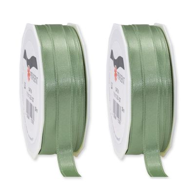 3x Luxe hobby/decoratie lichtgroene satijnen sierlinten 1 cm/10 mm x 25 meter