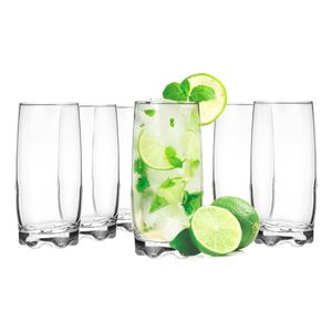 Glasmark Drinkglazen/waterglazen Tumblers Paris - transparant glas - 18x stuks - 350 ml