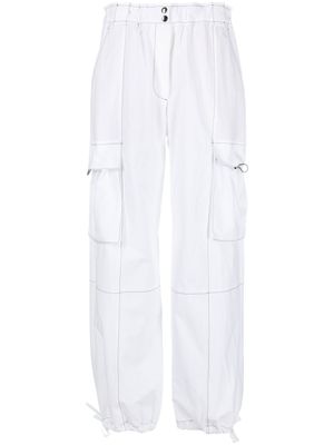 Brunello Cucinelli pantalon cargo à taille haute - Blanc