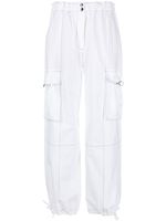 Brunello Cucinelli pantalon cargo à taille haute - Blanc