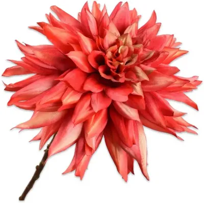 Silk-ka kunsttak dahlia 65cm oranje