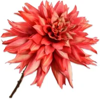 Silk-ka kunsttak dahlia 65cm oranje