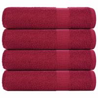 VidaXL Handdoeken 4 st 50x100 cm 360 g/m² 100% katoen bordeauxrood