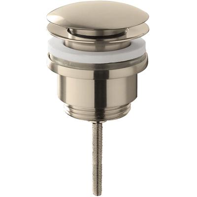 Wiesbaden Caral Clickwaste Afvoerplug Geborsteld Staal 5/4 Inch