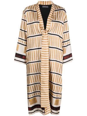 Lorena Antoniazzi robe-caftan à imprimé abstrait - Tons neutres