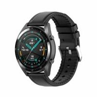 Huawei Watch GT 3 Pro - 43mm - Leer + siliconen bandje - Zwart - thumbnail