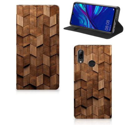 Book Wallet Case voor Huawei P Smart (2019) Wooden Cubes