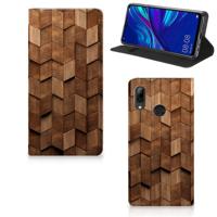 Book Wallet Case voor Huawei P Smart (2019) Wooden Cubes
