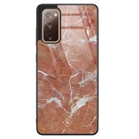 Samsung Galaxy S20 FE glazen hardcase - Marble sunkissed