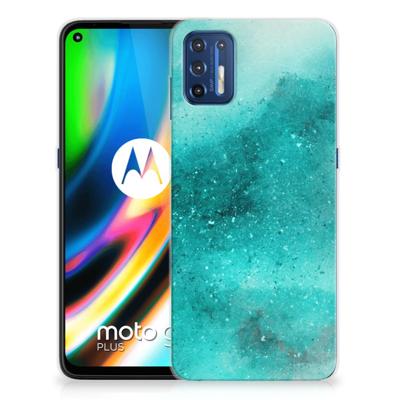 Smartphone hoesje Motorola Moto G9 Plus Painting Blue Smartphone hoesje Motorola Moto G9 Plus Painting Blue