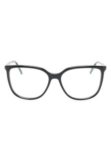 Lacoste marbled-effect square-frame glasses - Noir