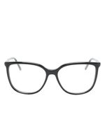 Lacoste marbled-effect square-frame glasses - Noir - thumbnail