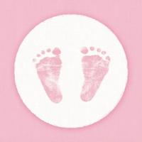 Basic Servetten baby voetjes meisje 25 cm 20 stuks Basic Servetten baby voetjes meisje 25 cm 20 stuks