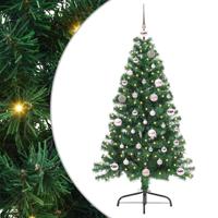 VidaXL Kunstmatig voorverlicht kerstboom met 150 led groen 150 cm pvc