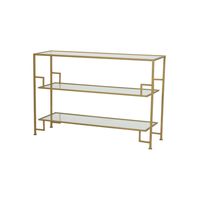 Light & Living Sidetable Sutera Glas, 120cm - Goud - thumbnail