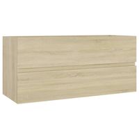 The Living Store Gootsteenkast - Sonoma eiken - 100 x 38.5 x 45 cm - Met 1 lade