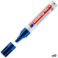 Permanente markeerstift Edding Nº1 Blauw (10 Stuks)