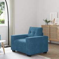 Sofastoel Blauw 60 cm Fluweel