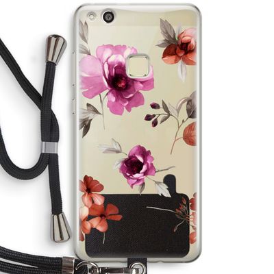 Geschilderde bloemen: Huawei Ascend P10 Lite Transparant Hoesje met koord