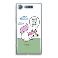 Unicorn: Sony Xperia XZ1 Transparant Hoesje - thumbnail