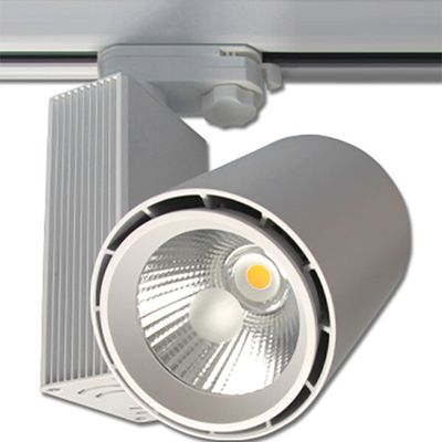LED Railverlichting - Track Spot - Prixa Oron - 30W - 3 Fase - Rond - Natuurlijk Wit 4000K - Mat Wit - Aluminium