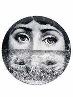 Fornasetti assiette à imprimé graphique - Noir - thumbnail