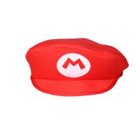 Loodgieter Mario - verkleed pet - voor volwassenen - rood - gamer verkleed accessoires - one size