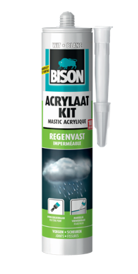 Acrylaatkit Regenvast Wit Koker 300 ml - Bison