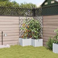 Tuin Bloempot 3 pcs Wit Staal