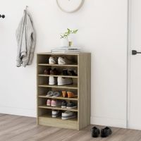 VidaXL Schoenenkast 60x35x92 cm bewerkt hout sonoma eikenkleurig