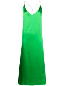 Blanca Vita robe mi-longue Mara satinée - Vert