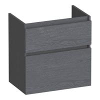 Brauer Delight - Onderkast Ondiep - 60 cm - met 2 Softclose Lades Greeploos en 1 Sifon Uitsparing - Timber Grey