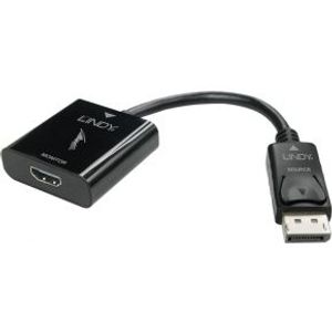 Lindy 41068 video kabel adapter 1,5 m DisplayPort 1.2 HDMI 2.0 Zwart