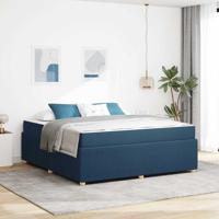 Bedframe met matras met matras Blauw 180 x 200 cm Stof