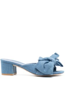 Stuart Weitzman mules en cuir 55 mm - Bleu