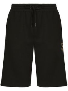 Dolce & Gabbana short de sport à broderies - Noir