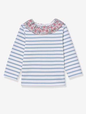 T-shirt met lange mouwen baby's lichtroze.