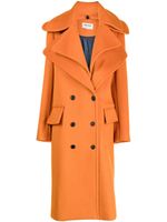 Monse manteau croisé à double col - Orange