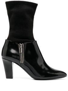 Emporio Armani bottines à design d'empiècements - Noir