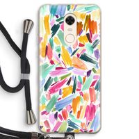 Watercolor Brushstrokes: Xiaomi Redmi 5 Transparant Hoesje met koord