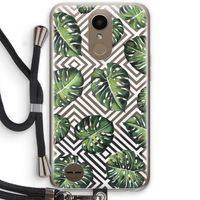 Geometrische jungle: LG K10 (2017) Transparant Hoesje met koord